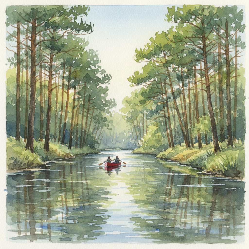 Canoé sur la Leyre