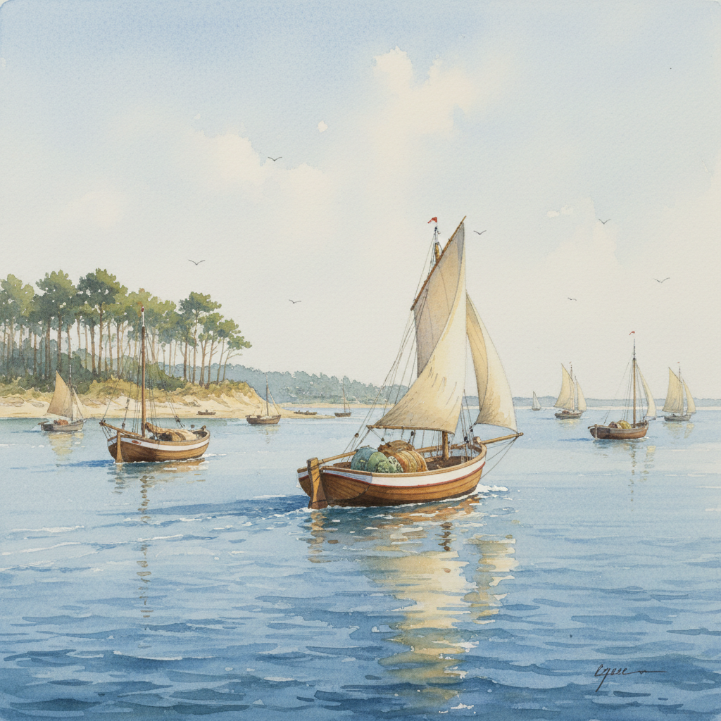 Pinasses sur le Bassin